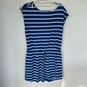 Michael Michael Kors Drawstring Waist Striped Dress